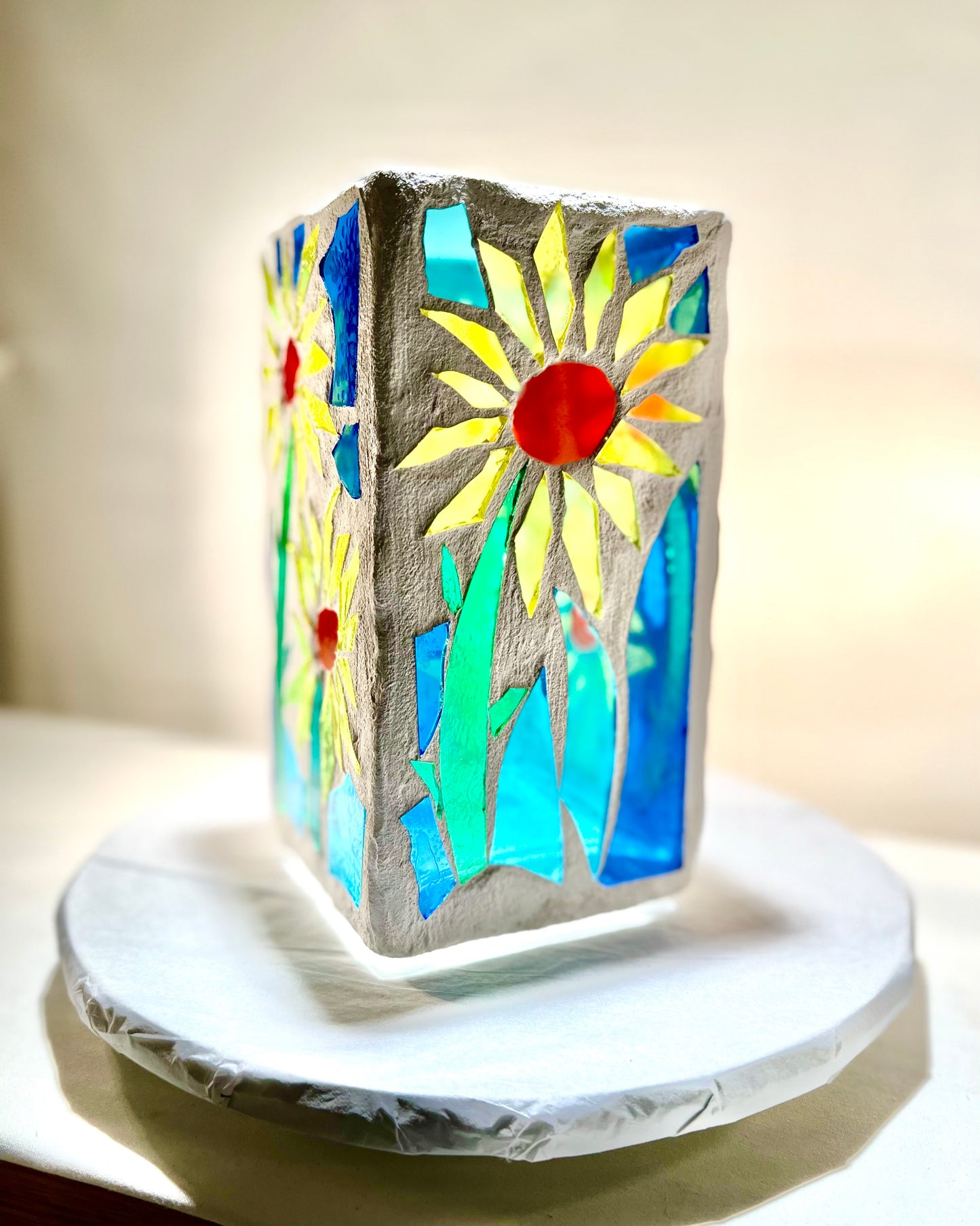 "Hope for Ukraine “ Stained Glass Candleholders – Supporting Refugees Worldwide