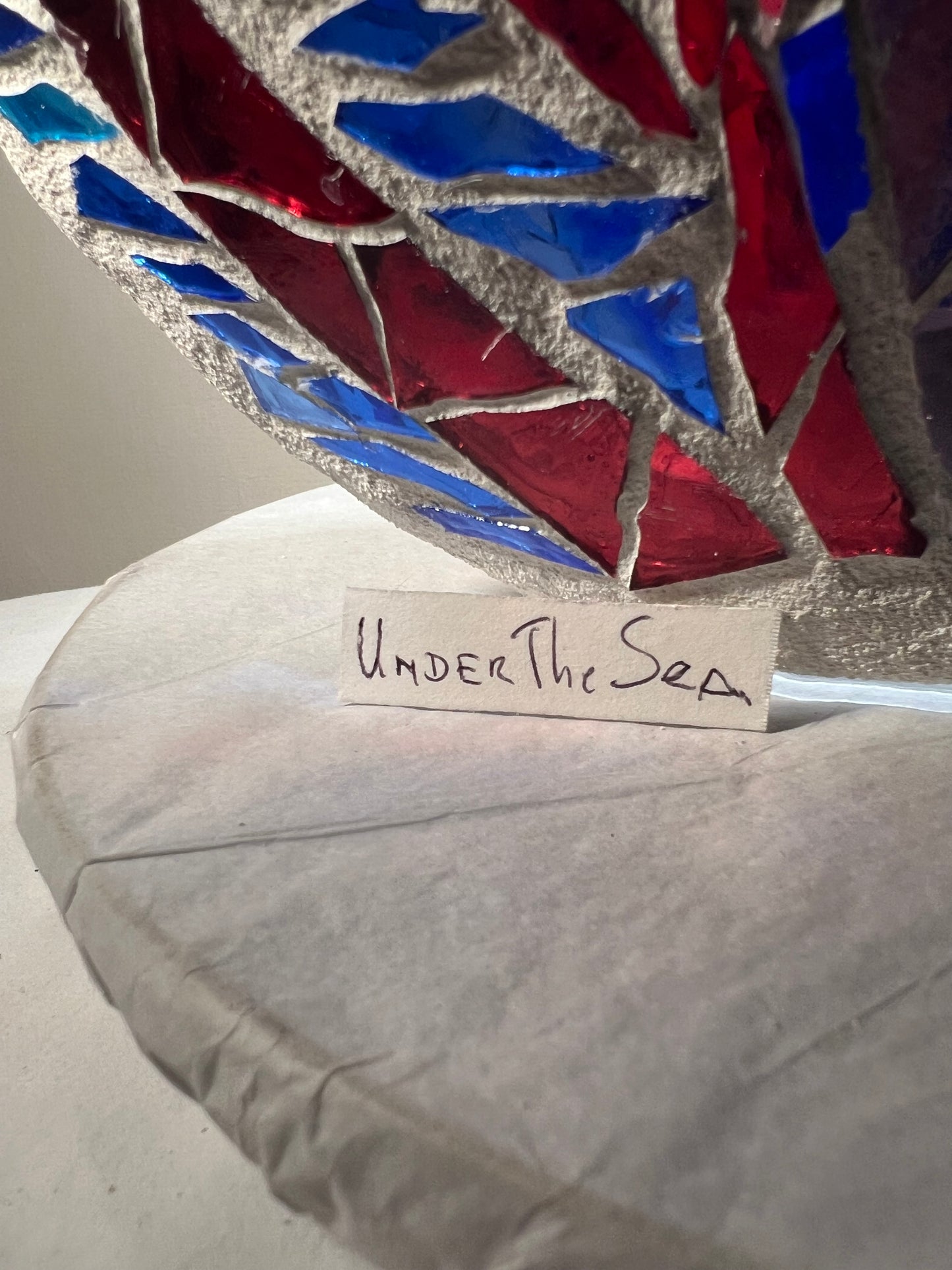"Under the Sea" – Handcrafted Stained Glass Candleholder of Ocean Dreams
