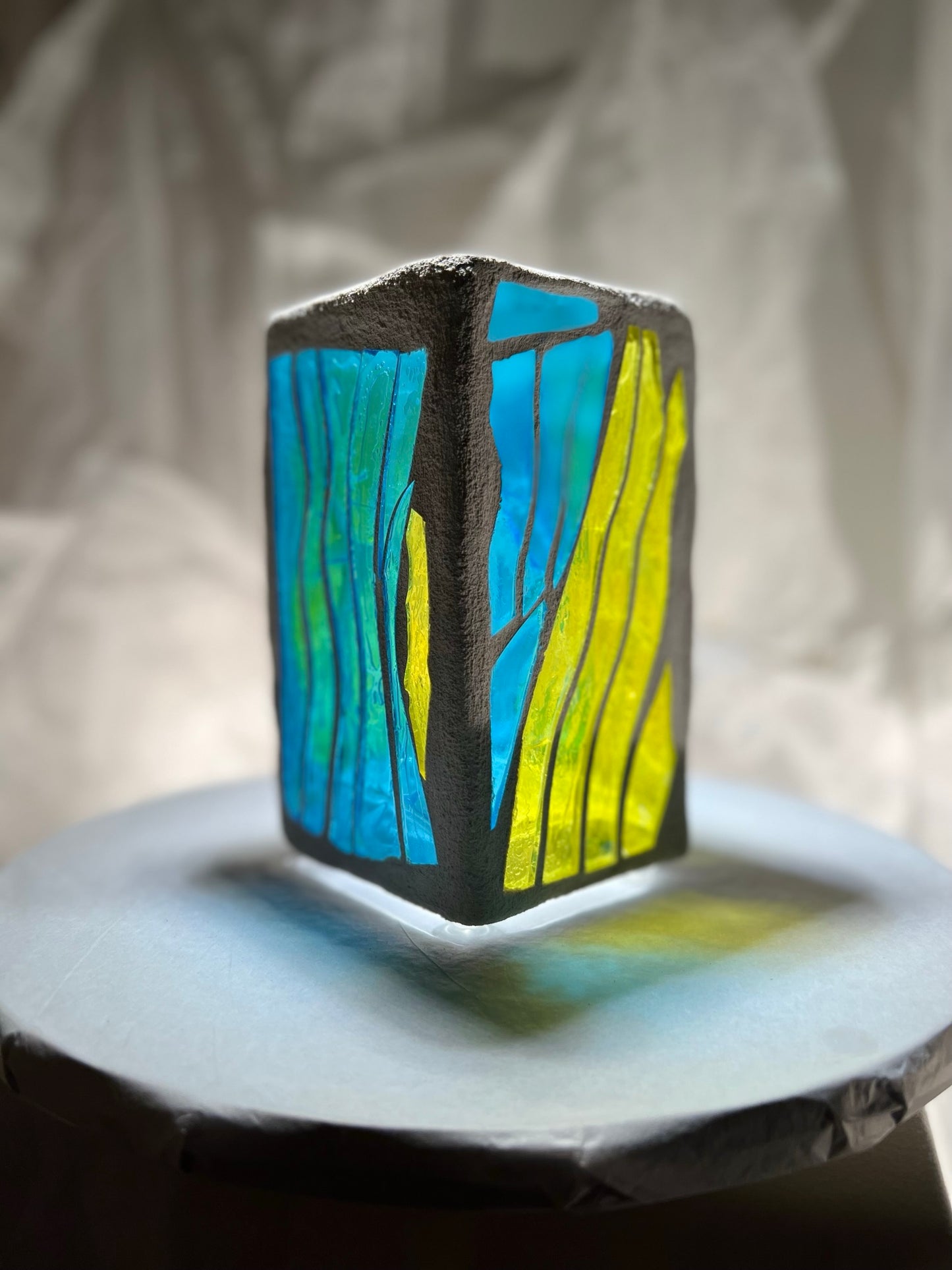 "Their Flag" Cathedral Candleholder – A Tribute in Stained Glass