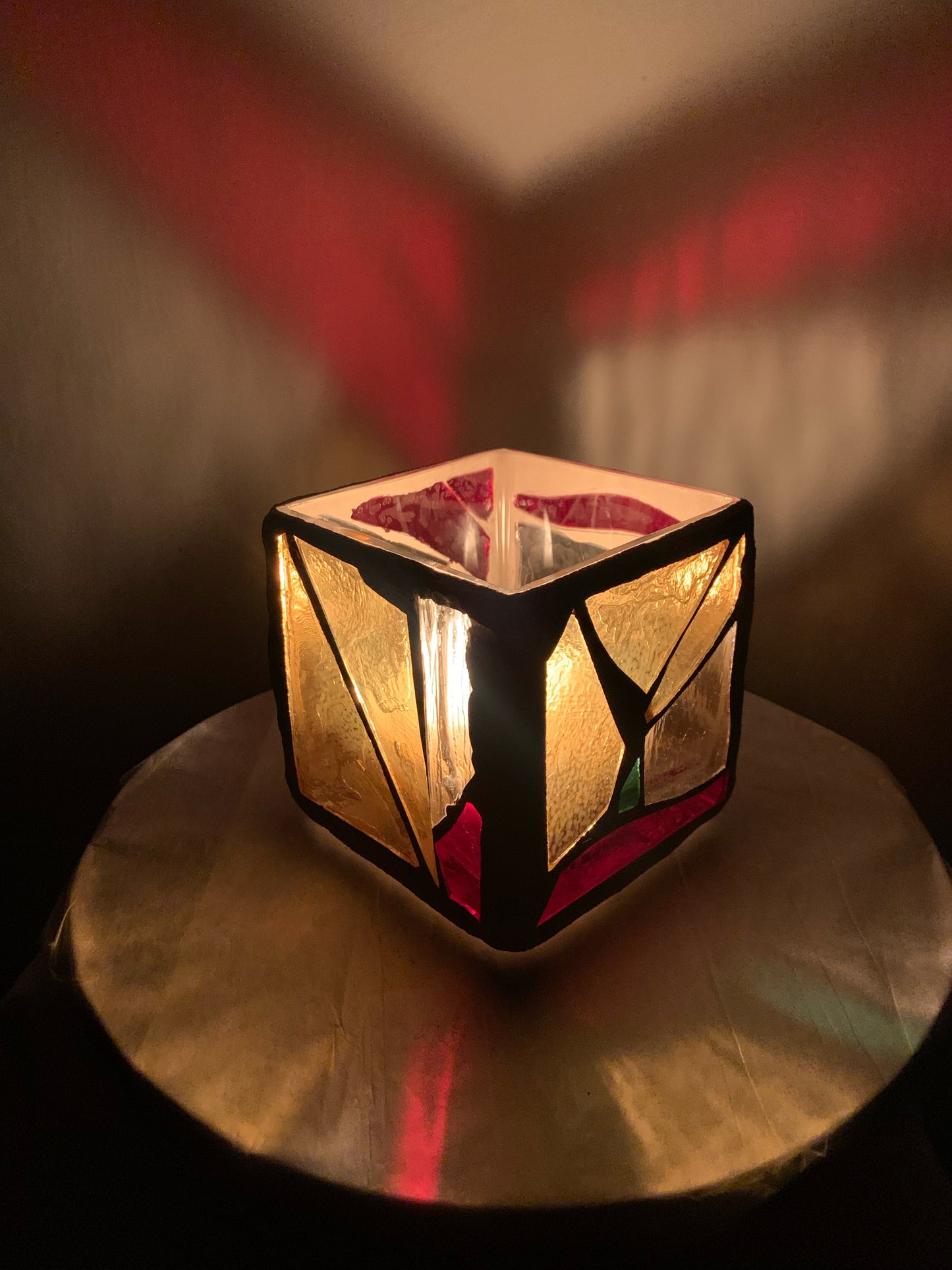 "The Desert Night" Cathedral Candleholder – Warm Hues Inspired by Dusk