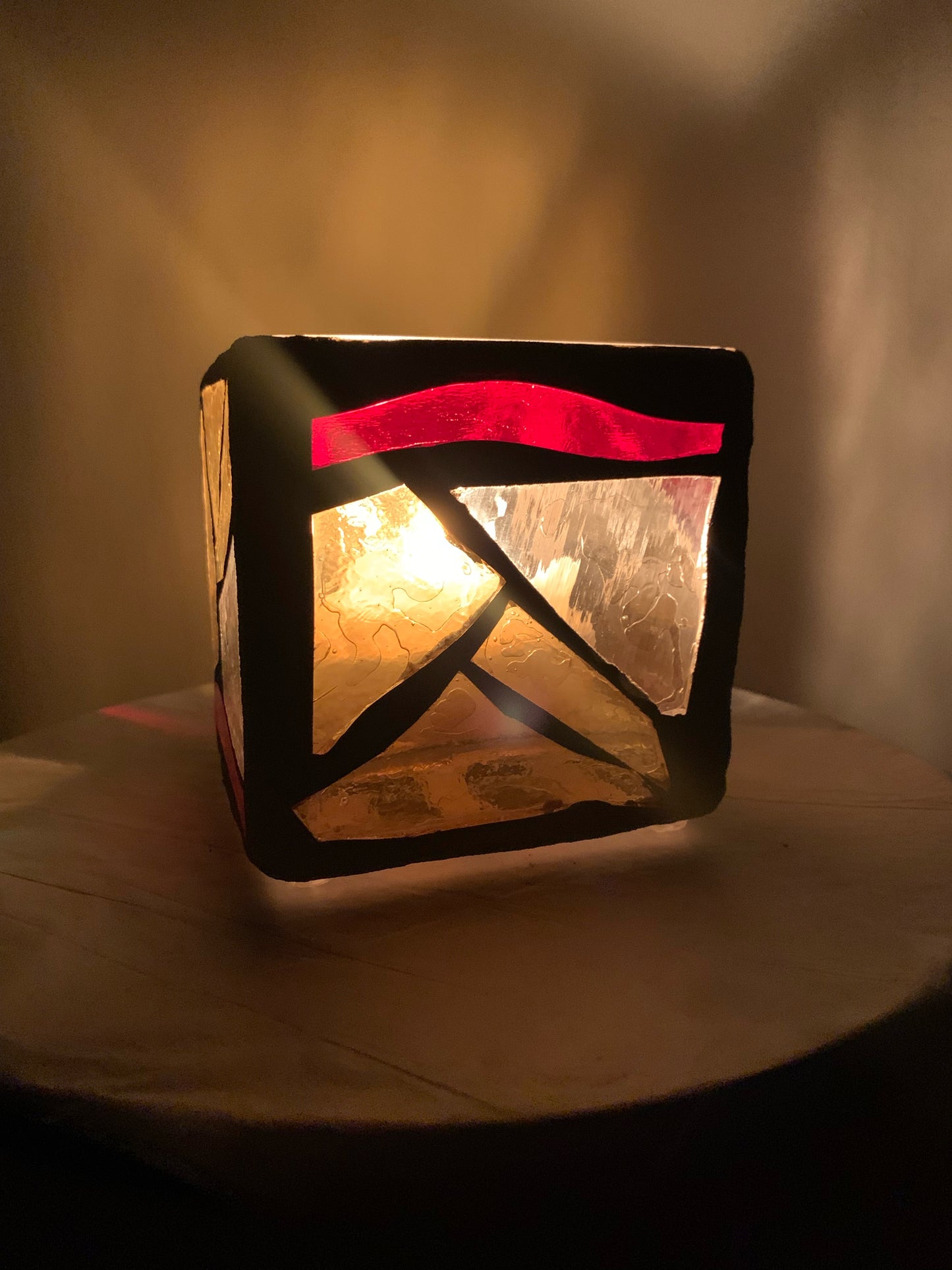 "The Desert Night" Cathedral Candleholder – Warm Hues Inspired by Dusk