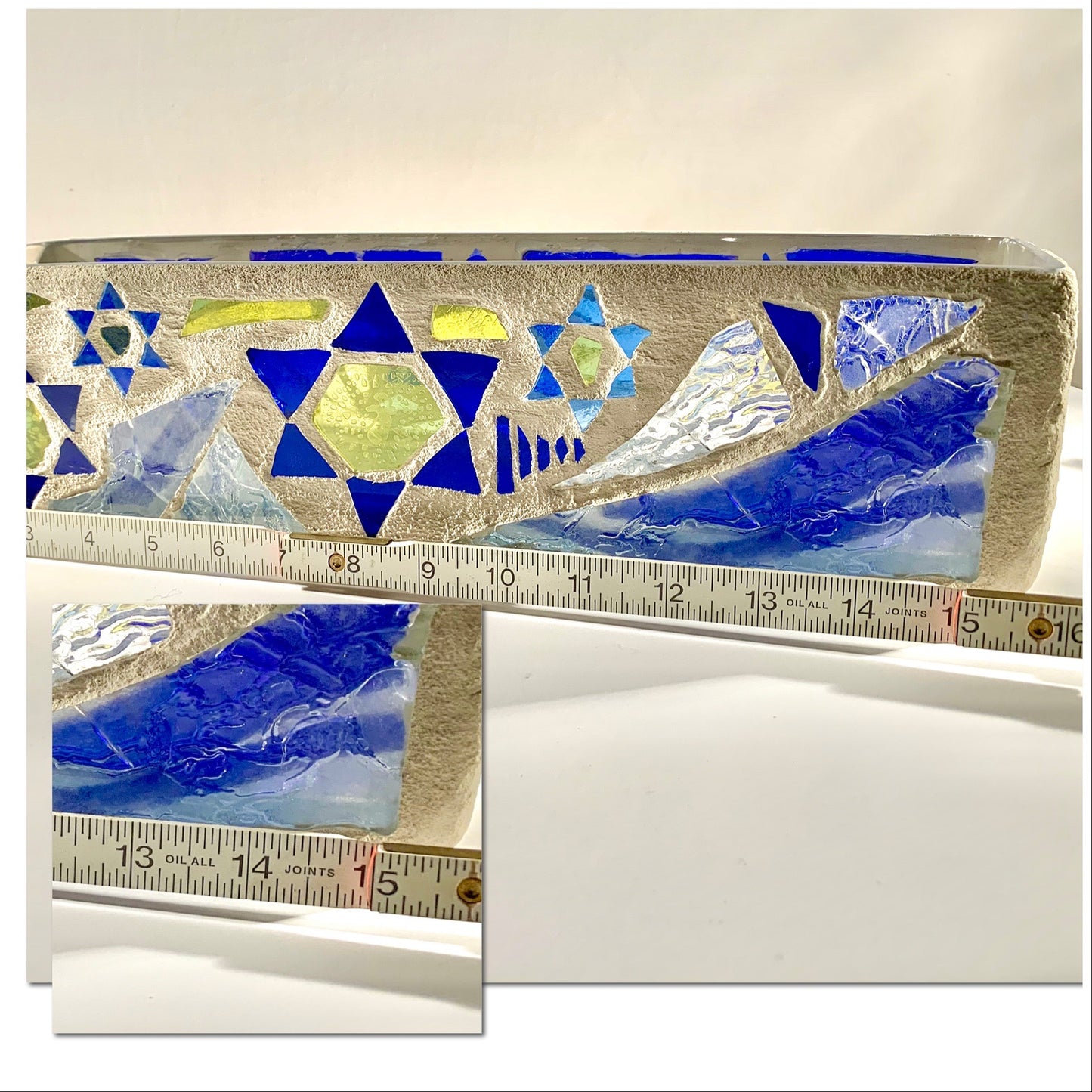 "Sunrise Sunset V" Stained Glass Menorah – A Tribute to Tradition and Artistry