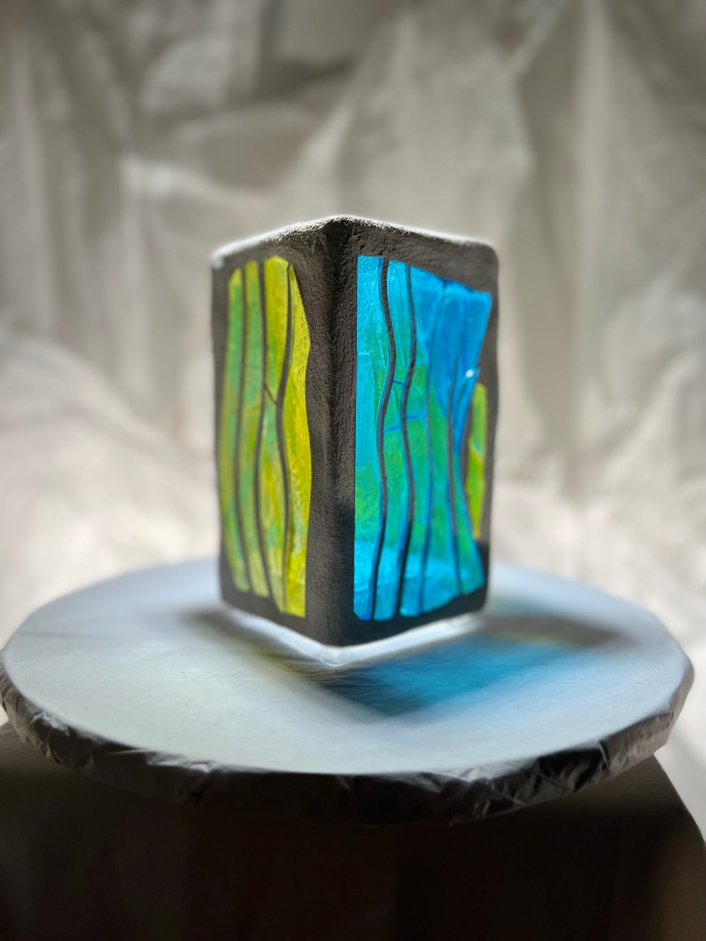 "Their Flag" Cathedral Candleholder – A Tribute in Stained Glass