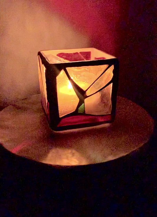 "The Desert Night" Cathedral Candleholder – Warm Hues Inspired by Dusk