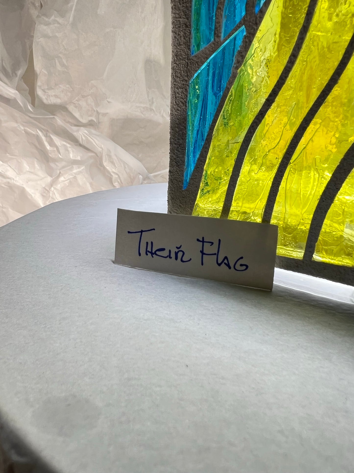 "Their Flag" Cathedral Candleholder – A Tribute in Stained Glass