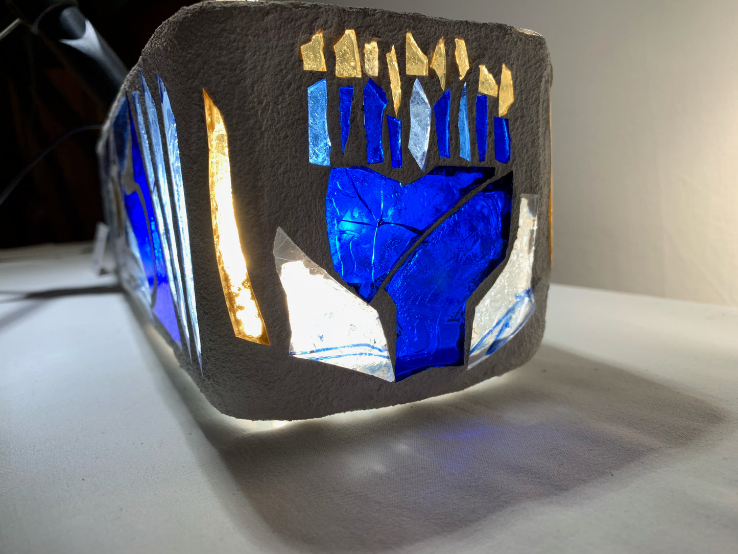 "Sunrise Sunset V" Stained Glass Menorah – A Tribute to Tradition and Artistry