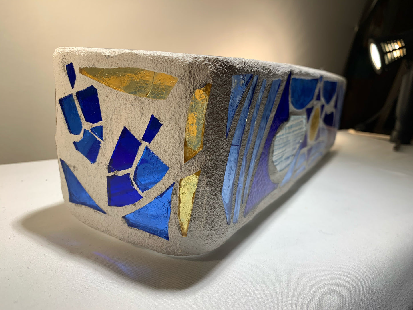 "Sunrise Sunset V" Stained Glass Menorah – A Tribute to Tradition and Artistry