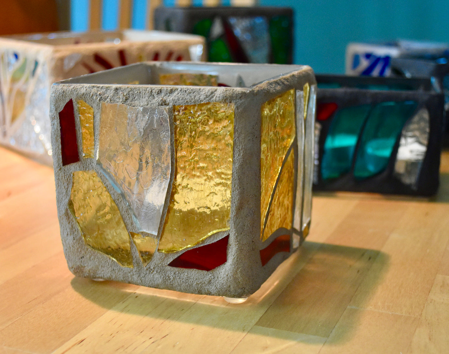 "The Desert Night" Cathedral Candleholder – Warm Hues Inspired by Dusk