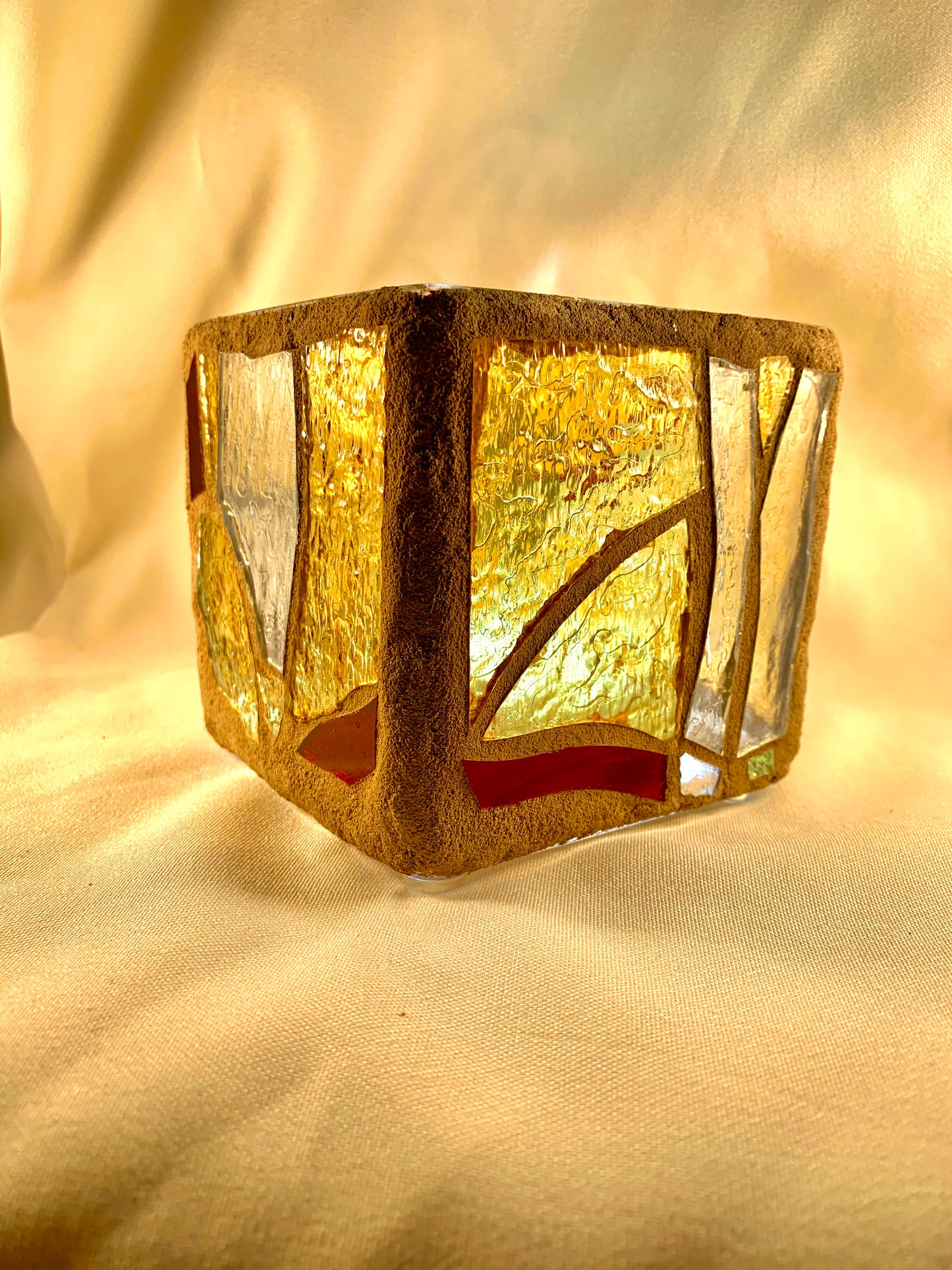 "The Desert Night" Cathedral Candleholder – Warm Hues Inspired by Dusk