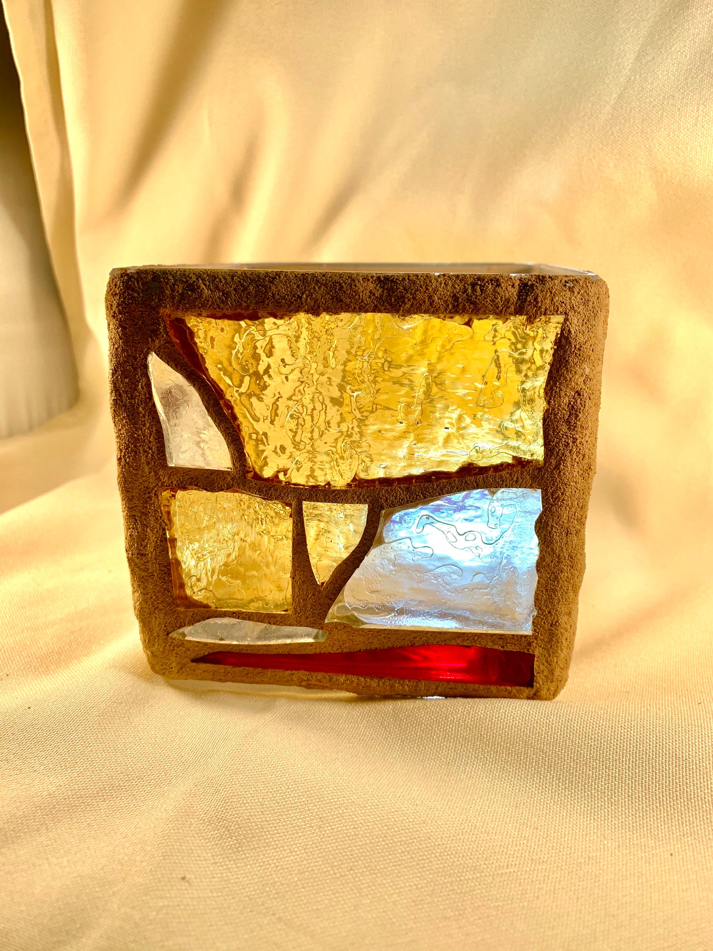 "The Desert Night" Cathedral Candleholder – Warm Hues Inspired by Dusk