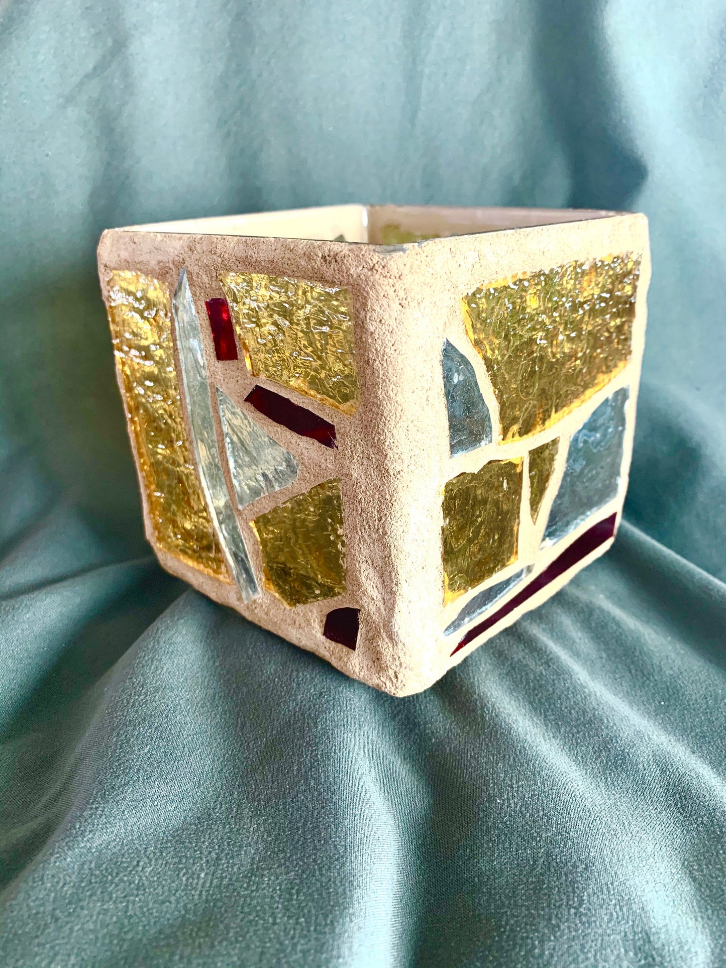 "The Desert Night" Cathedral Candleholder – Warm Hues Inspired by Dusk