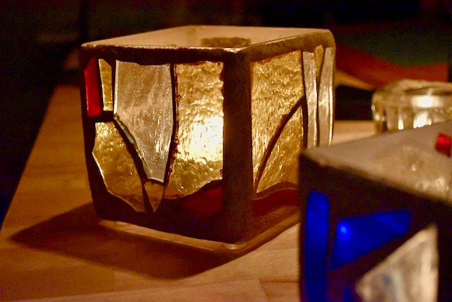 "The Desert Night" Cathedral Candleholder – Warm Hues Inspired by Dusk