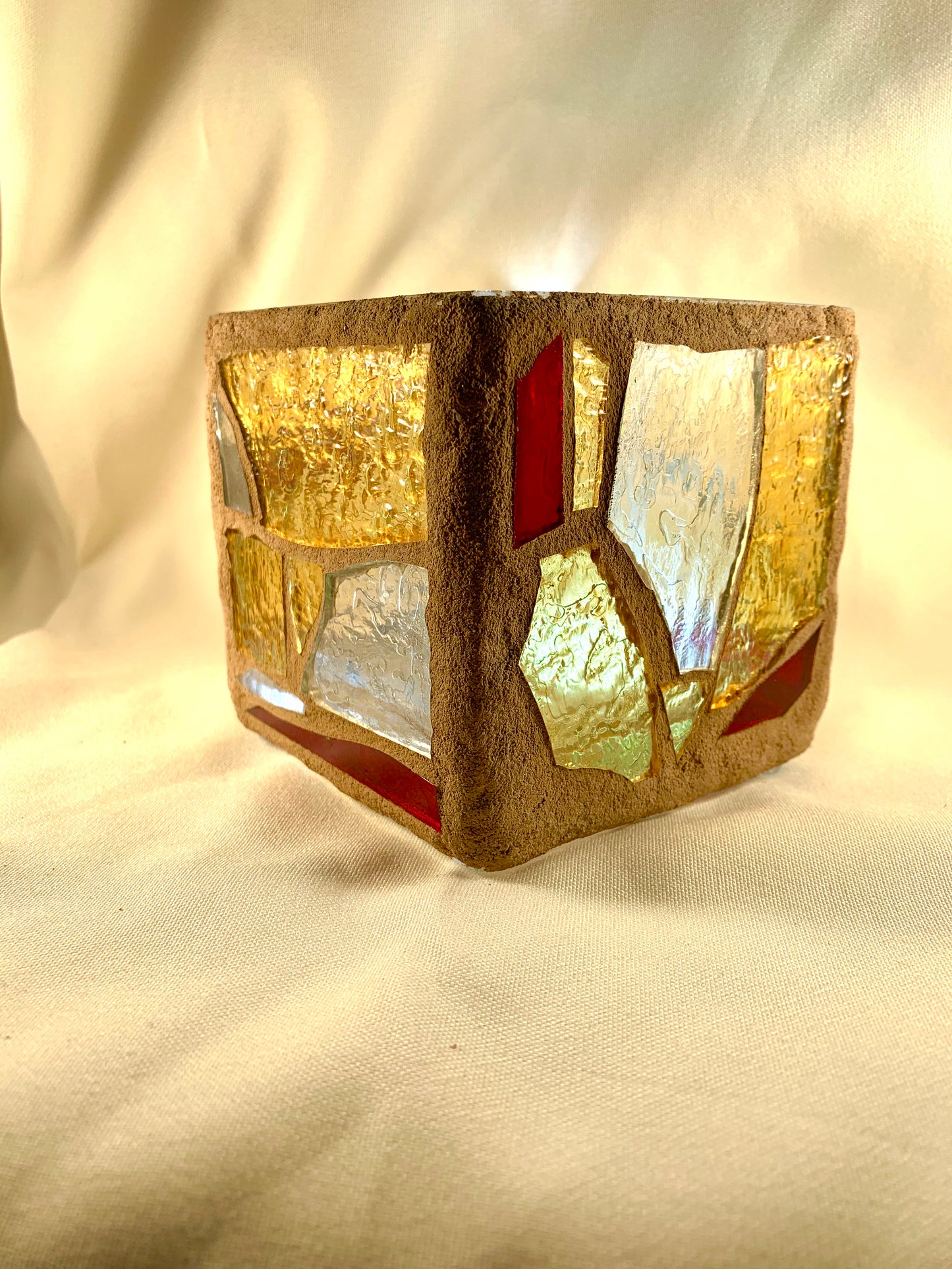 "The Desert Night" Cathedral Candleholder – Warm Hues Inspired by Dusk