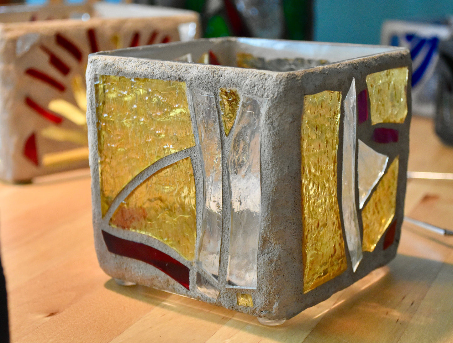 "The Desert Night" Cathedral Candleholder – Warm Hues Inspired by Dusk