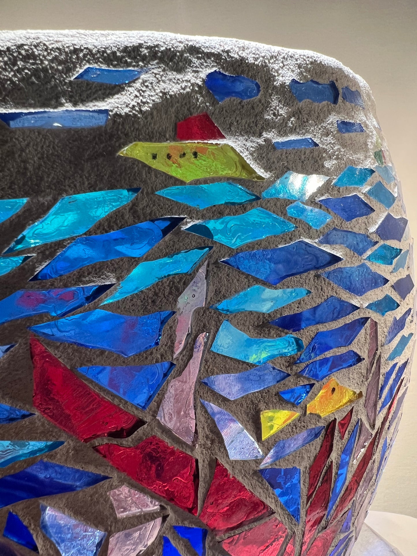 "Under the Sea" – Handcrafted Stained Glass Candleholder of Ocean Dreams