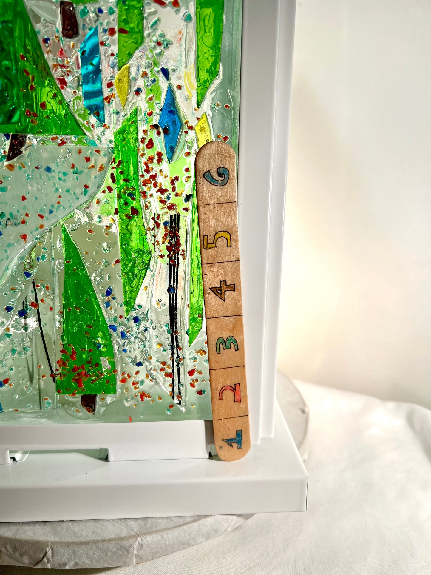 "Country Christmas Lantern" Stained Glass Holiday Candle Lantern – 15 Inch